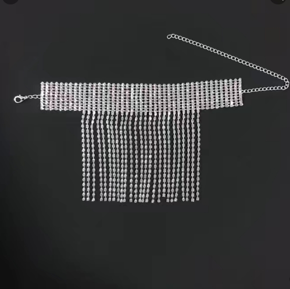 Shiny Rhinestone Women's Tassel Anklet Listing Includes One Piece - Picture 3 of 3